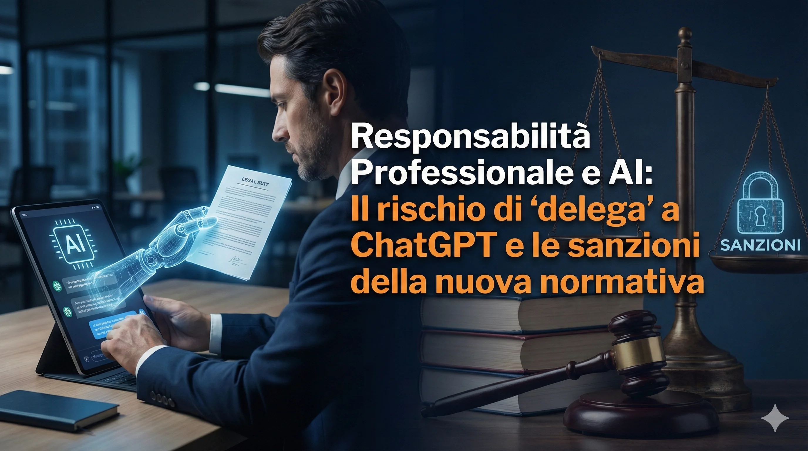 Responsabilità Professionale e AI: Rischi di delega a ChatGPT e sanzioni normative